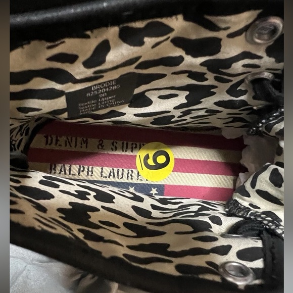 Denim & Supply Ralph Lauren Sneakers Women's Size 9B Black High Top Zip Back - Picture 7 of 9